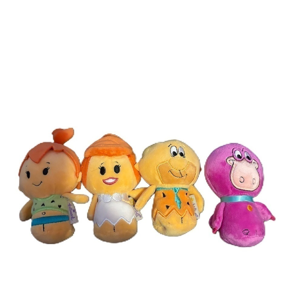 Hallmark The Flintstones Itty Bittys 4 Collector Set Fred Wilma Pebbles Dino